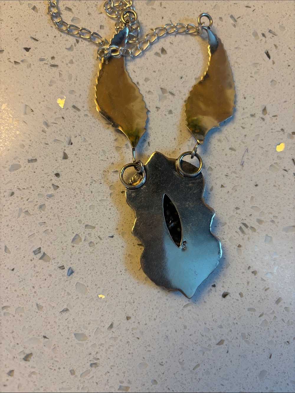 Sterling Silver Stick Agate Gemstone Fashion Necklace - Picture 8 of 8